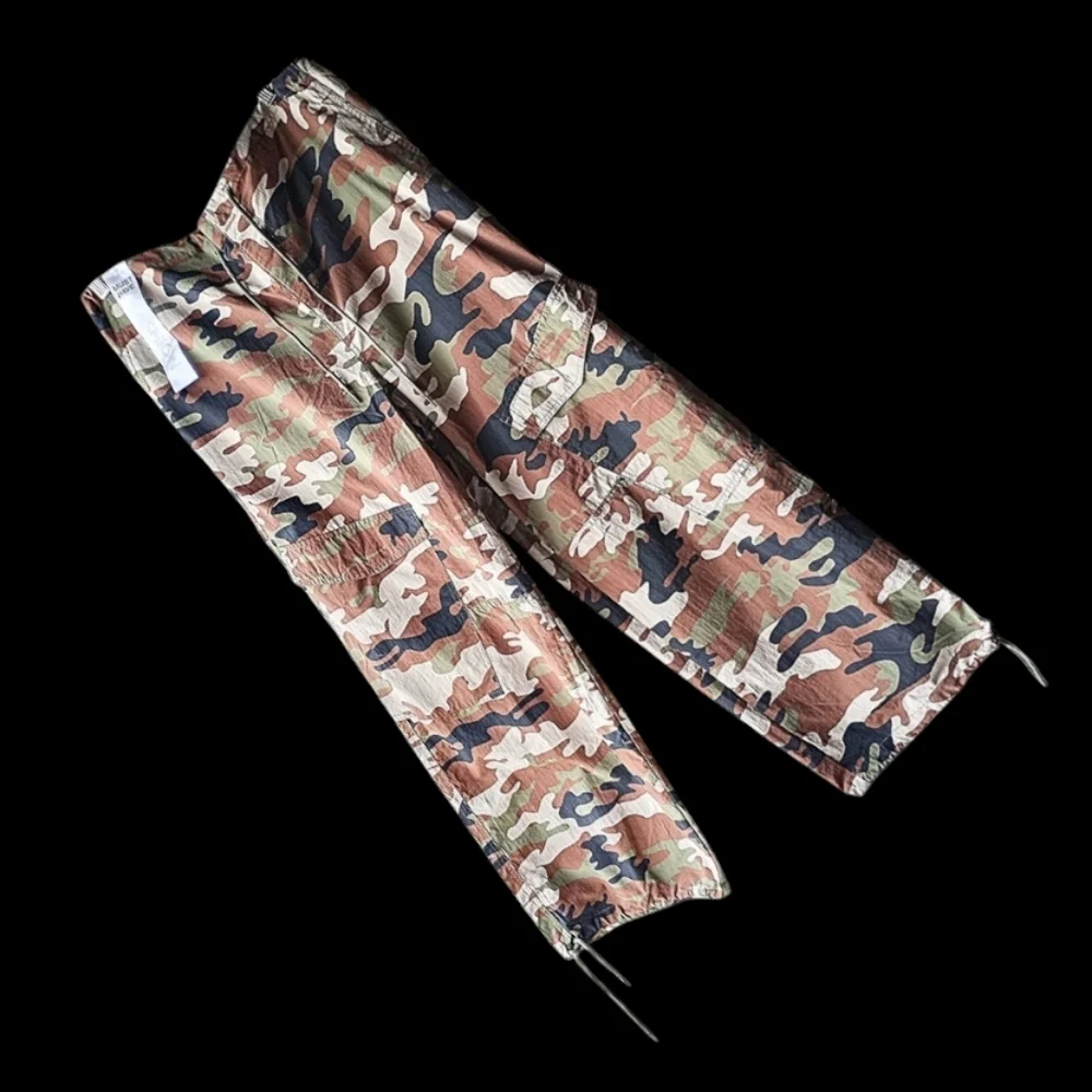 Tinseltown Camo Wide Leg Relaxed Fit Cargo Parachute Pants Size Large - Picture 2 of 16